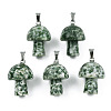 Natural Green Spot Jasper Pendants X-G-N0325-10Q-1