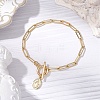 Brass Paperclip Chains Bracelets for Women BJEW-JB11316-1