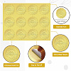 12 Sheets Self Adhesive Gold Foil Embossed Stickers DIY-WH0451-026-3