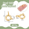 40Pcs Brass Spring Ring Clasps KK-UN0005-83-2