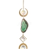 Brass & Crystal Suncatchers HJEW-G018-04B-G-3