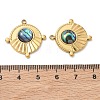 Natural Paua Shell Pendants SA-CBA11D7-17B-G-3