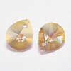 Faceted Glass Rhinestone Pendants RGLA-F053-D-223PS-2