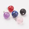 Natural Gemstone Pendants PALLOY-JF00310-1