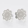 Non-Tarnish 304 Stainless Steel Stud Earring Findings STAS-S079-39B-1