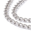 Non-Tarnish 304 Stainless Steel Curb Chain Necklace with Toggle Clasps for Women NJEW-E059-01P-2