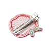 Cloth Apple Alligator Hair Clips PHAR-JH00127-5