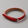Blank PU Leather Cord Bracelet with Alloy Clasps X1-AJEW-TAC0041-01A-10-2