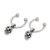 Skull 316 Surgical Stainless Steel Hoop Earrings EJEW-G416-48AS-4