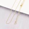 Brass Oval Link Chain Necklaces NJEW-D338-02G-5