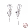 Anti-Tarnish Rhodium Plated 925 Sterling Silver Pendant Bails STER-L058-016P-3