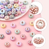 50Pcs 10 Colors Opaque Resin European Beads RESI-FS0002-19-2