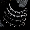 4Pcs 2 Styles Cone Alloy Shoes Strap Chains AJEW-UN00023-2