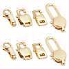 SUPERFINDINGS 8Pcs 4 Styles Brass Lobster Claw Clasps FIND-FH0004-50-1