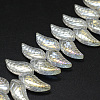 Electroplate Glass Beads Strands X-EGLA-P025-C01-3