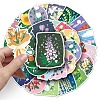 50Pcs Flower PET Waterproof Stickers PW-WG83257-01-6