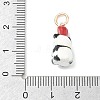 Brass Enamel Pendants KK-CBAE20A-01A-G-3