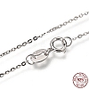 Anti-Tarnish Rhodium Plated 925 Sterling Silver Cable Chain Necklaces NJEW-N0048-46-16-3