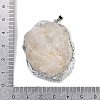 Natural Pyrite & Druzy Agate Geode Pendants G-G162-02P-03-3