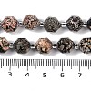 Natural Snowflake Obsidian Beads Strands G-O201B-133G-4