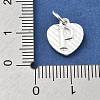 925 Sterling Silver Heart with Capital Letter Charms STER-S009-13P-S-3