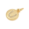 Brass Micro Pave Clear Cubic Zirconia Charms CU-CBA56CE-12G-U-2
