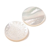 Natural White Shell Carved Cabochons SSHEL-C012-22B-2