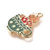 Christmas Theme Alloy Enamel Pendants ENAM-Q509-02KCG-16-2