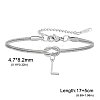 304 Stainless Steel Initial Charm Bracelets FS-WGD8E41-29-1