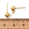 201 Stainless Steel Stud Earring Findings STAS-R156-01G-06-2