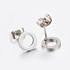 Tarnish Resistant 304 Stainless Steel Ear Studs EJEW-E225-02P-1