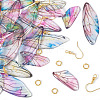 DIY Epoxy Resin Wing Pendants Dangle Earring Making Kits DIY-TA0012-37-3