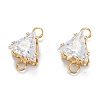 Brass Clear Cubic Zirconia Links LS-ZIRC-G170-08G-2