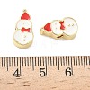 Christmas Brass Enamel Beads KK-I474-G09-3