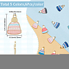 30Pcs 5 Colors Winter Theme Printed Alloy Pendants FIND-SC0019-61-2