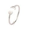 Non-Tarnish 304 Stainless Steel Open Cuff Rings RJEW-Q808-01B-P-1