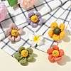 10Pcs 5 Colors Sunflower Cotton Pins JEWB-CJ0001-71-6