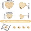 Unicraftale 40Pcs 10 Style PVD Vacuum Plating 304 Stainless Steel Stud Earring Findings EJEW-UN0001-59-6