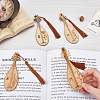  4Pcs 4 Style Ancient Musical Instrument Pipa Chinese Style Bookmark with Tassels for Book Lover AJEW-NB0002-72-3