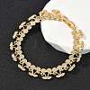 Cherry Brass Micro Pave Cubic Zirconia Chain Bracelets BJEW-L703-01B-G-3