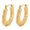 Vacuum Plating 304 Stainless Steel Teardrop Hoop Earrings EJEW-K259-03G-1