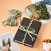  Jewelry 4 Bundles 4 Colors Hemp Rope with Polyester Green Leaf OCOR-PJ0001-006-11