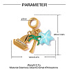 Summer 304 Stainless Steel Enamel Pendants STAS-OY012-10G-2