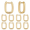 10 Pairs Brass Huggie Hoop Earrings EJEW-ME0001-08G-1