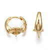 Brass Hoop Earring Findings X-KK-N233-139-3