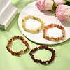 4Pcs Gemstone Beaded Stretch Bracelets Set BJEW-JB11179-2