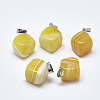 Natural Banded Agate/Striped Agate Pendants G-T122-19G-1