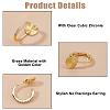 2 Pairs Brass Clip-on Earrings EJEW-HS0001-20G-4