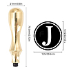 1Pc Golden Tone Brass Stamp Head DIY-CP0008-98E-2