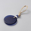 Plastic & Resin Flat Round with Evil Eye Pendant Decorations LS-HJEW-WH0108-012-2
